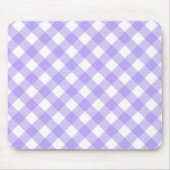 Lavendel en witte hoekige plaid muismat (Voorkant)