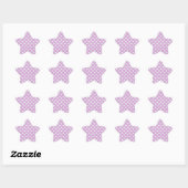 Lavendel en witte kattengezichtjes patroon polka s ster sticker (Vel)