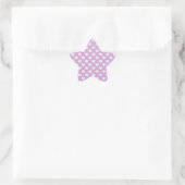 Lavendel en witte kattengezichtjes patroon polka s ster sticker (Tas)