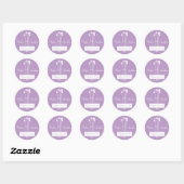 Lavendel en witte Mason Jar Save The Date Ronde Sticker (Vel)