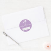 Lavendel en witte Mason Jar Save The Date Ronde Sticker (Envelop)