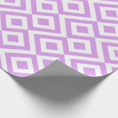 Lavendel en Witte Meander Patroon geschenkverpakki Cadeaupapier (Hoek)