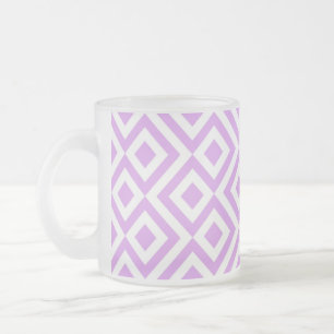 Lavendel en Witte Meander Patroon Mok