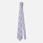 Lavendel en witte paisley stropdas (Voorkant)