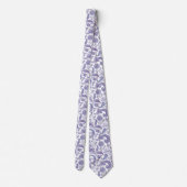 Lavendel en witte paisley stropdas (Achterkant)