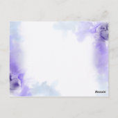 Lavendel en witte Rose Trouwtafel Nummer Kaart (Achterkant)