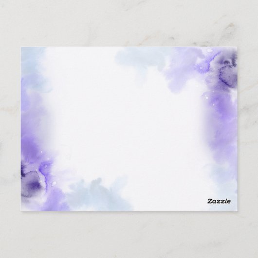 Lavendel en witte Rose Trouwtafel Nummer Kaart (Achterkant)