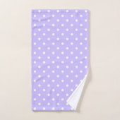 Lavendel en witte stippen bad handdoek (Handdoek)