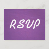 Lavendel en Witte Trouw RSVP Kaart (Voorkant)