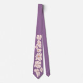 Lavendel en zachte roze vintage boho bloemen stropdas (Voorkant)
