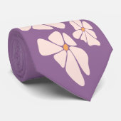 Lavendel en zachte roze vintage boho bloemen stropdas (Opgerold)