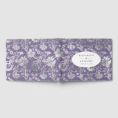 Lavendel en Zilveren Bloemen Bruiloft Gastenboek (Volledig)