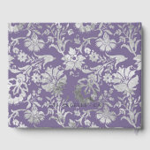 Lavendel en Zilveren Bloemen Bruiloft Gastenboek (Achterkant)