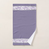 Lavendel en zilveren elegantie: Abstracte handdoek (Handdoek)
