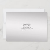  lavendel en zilveren  post bruiloft kaart (Achterkant)