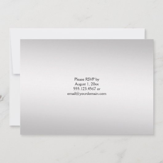  lavendel en zilveren  post bruiloft kaart