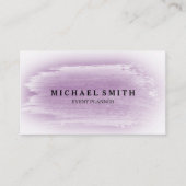 Lavendel en zilveren Waterverf textuur Visitekaartje (Voorkant)