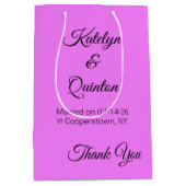 Lavendel en zwart in elegantie: bruiloft medium cadeauzakje (Voorkant)