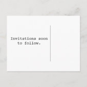 Lavendel en zwart slaan de datum op aankondigingskaart (Achterkant)