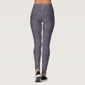 Lavendel en zwarte luipaard print Leggings (Achterkant)