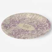 Lavendel Ephemera bruiloft Papieren Bordje (Gekanteld)