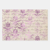 Lavendel Ephemera patroon Inpakpapier Vel (Voorkant 3)