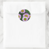  Lavendel Erigeron Flowers Ronde Sticker (Tas)