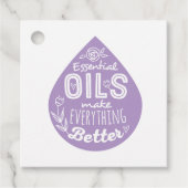 Lavendel Etherische Olie Drop Gift Labels (Voorkant)