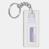 Lavendel etherische oliefles Sleutelhanger (Voorkant Links)