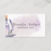 Lavendel etherische oliën Floral Waterverf Visitekaartje (Voorkant)