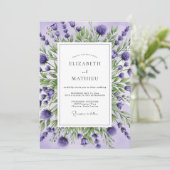 Lavendel Ethische Botanische Trouw Kaart (Staand voorkant)