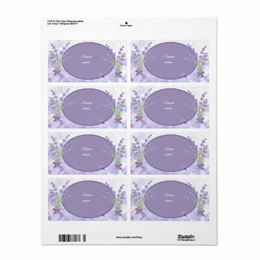 Lavendel Etiket (Full Sheet)