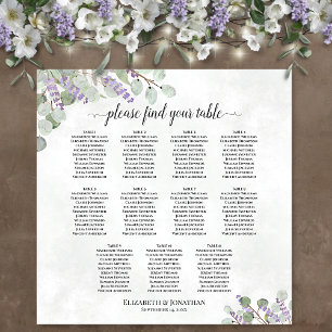 Lavendel Eucalyptus 11 Tafel Trouw Stoelenplattegr Poster