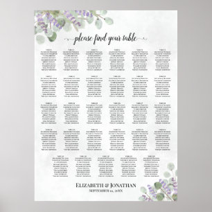 Lavendel Eucalyptus 29 Tafel Trouw Stoelenplattegr Poster