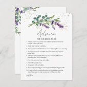 Lavendel Eucalyptus Advies voor aanstaande bruid (Voorkant / Achterkant)