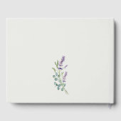Lavendel Eucalyptus Bladerige Bruiloftsdouche Gastenboek (Achterkant)