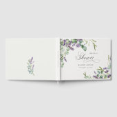 Lavendel Eucalyptus Bladrijke Bruiloftsshower Gastenboek (Volledig)