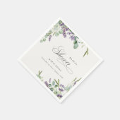 Lavendel Eucalyptus Bladrijke Bruiloftsshower Servet (Hoek)