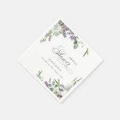 Lavendel Eucalyptus Bladrijke Bruiloftsshower Servet (Hoek)