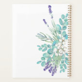Lavendel Eucalyptus Botanische Bloemige Monogram Planner (Achterkant)