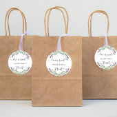 Lavendel eucalyptus bruiloft traktatie gunst ronde sticker