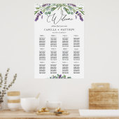 Lavendel Eucalyptus Bruiloft Zitkaarten Poster (Keuken)