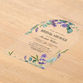 Lavendel Eucalyptus Bruiloftsfeest Acryl Uitnodigingen (Laagn)