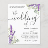 Lavendel & Eucalyptus BUDGET Huwelijksuitnodiging (Voorkant)