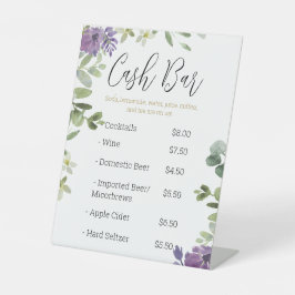 Lavendel Eucalyptus Cash Bar Pedestal Sign Reclamebord Met Voetstuk
