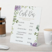 Lavendel Eucalyptus Cash Bar Pedestal Sign Reclamebord Met Voetstuk (Insitu)