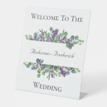 Lavendel Eucalyptus Elegant Trouw Welkom Bord