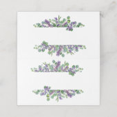 Lavendel Eucalyptus Elegante Trouw Plaatskaartje (Buitenkant ongevouwen)
