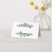 Lavendel Eucalyptus Elegante Trouw Plaatskaartje (Achterkant)