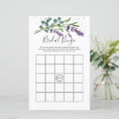 Lavendel Eucalyptus Foliage Bridal Bingo Spel (Staand voorkant)